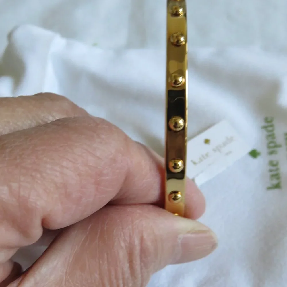 Kade Spade Studded Hinged Bangle - Picture 4 of 5